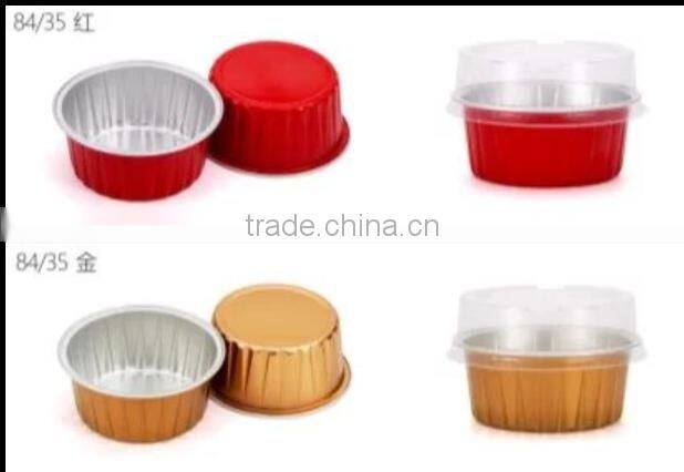 disposable and colored aluminium foil round trays and container