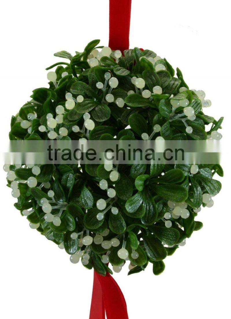 artificial mistletoe kissing ball