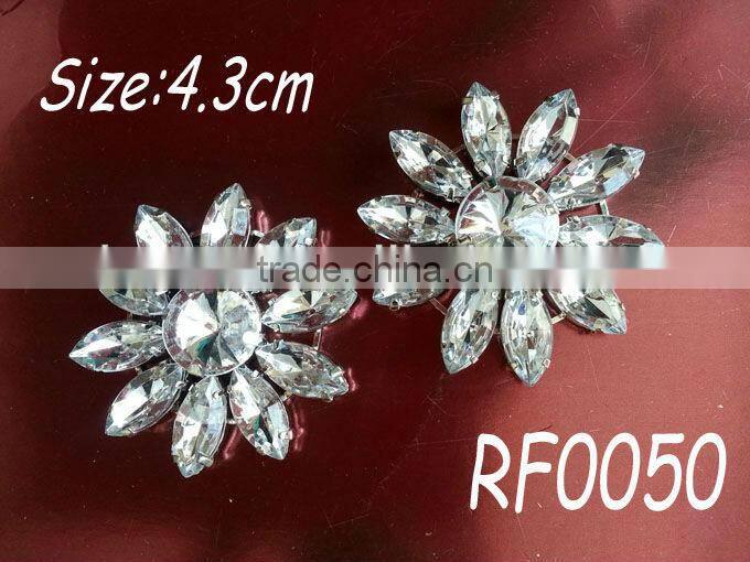 RF 0057 Wholesale 4/5" garment crystal rhinestone shank button