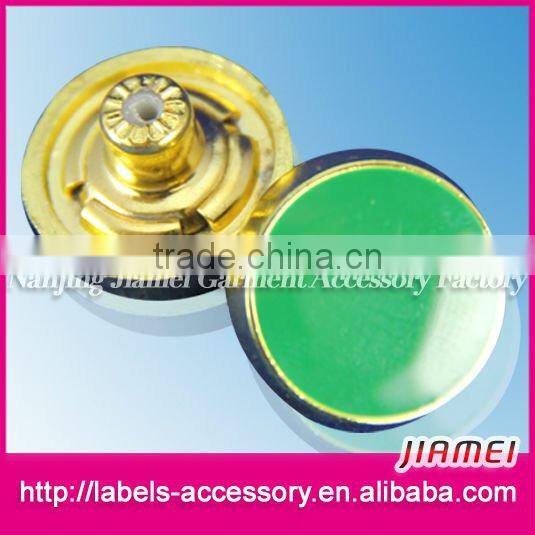 Fashionable jeans alloy plating snap button for garments