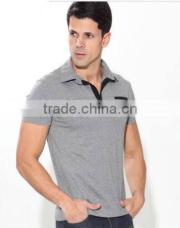 Fashion body slim fit men's polo shirt , hot selling OEM black men polo shirts