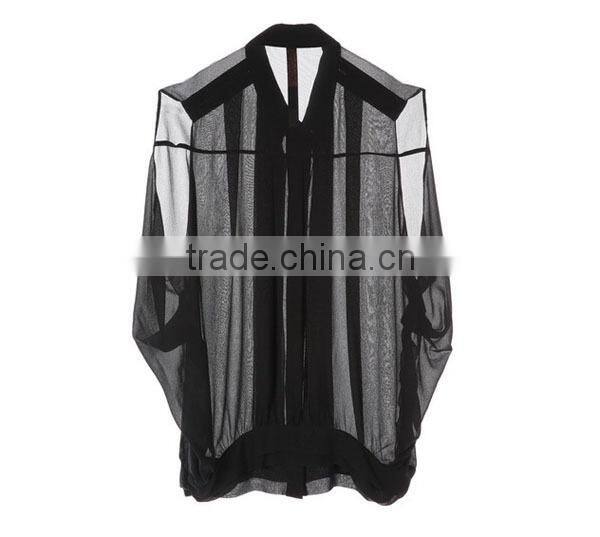 Modern high quality fashion new design womtop fashion dolman sleeve blouses