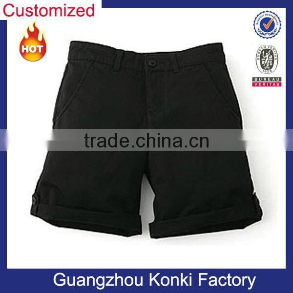 Poular design black color fabric custom compression shorts