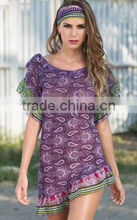 colorful ladies short top