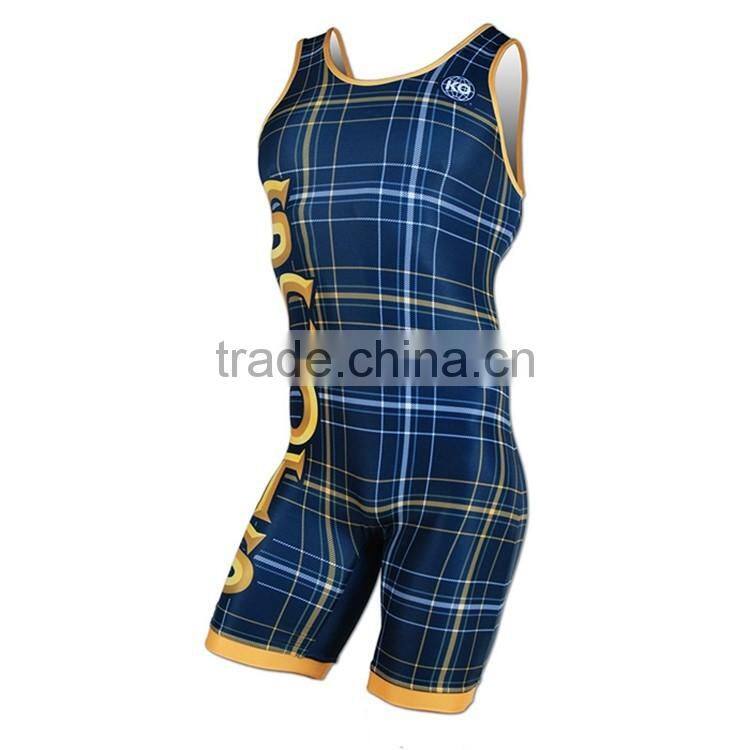 Made in China custom wrestling singlets
