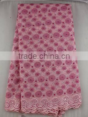 quality new orange cotton lace fabric for wedding dress SL0308