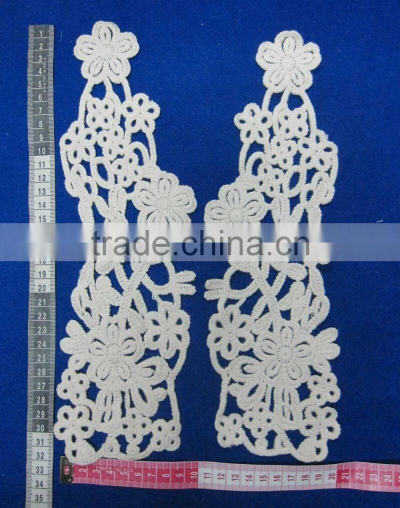 100% cotton machine crochet neck lace for adult garment
