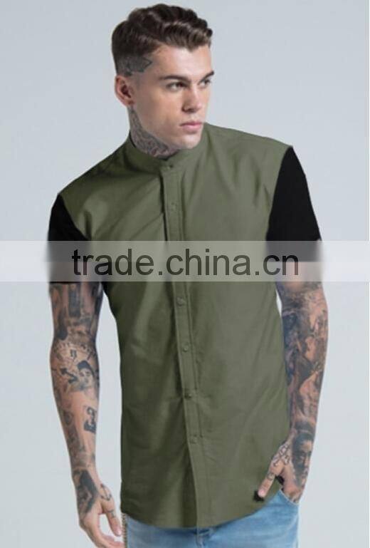 New arrival shirts for men contrast shirts casual fit shirts for custom