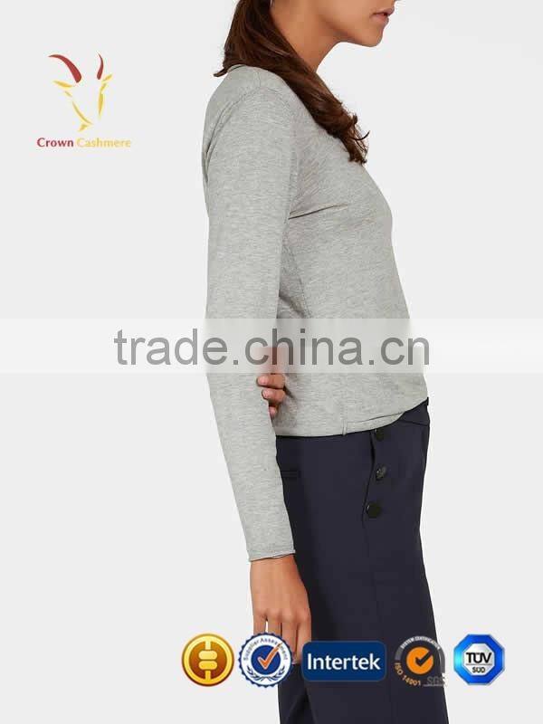 Women Grey Mongolia Cashmere Sweater