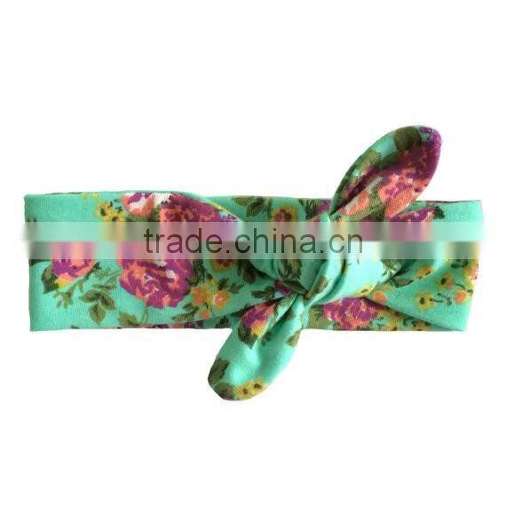 Green flower headband