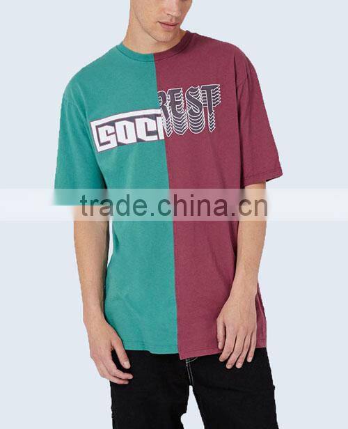 Custom latest men asymmetric personality trend T - shirts