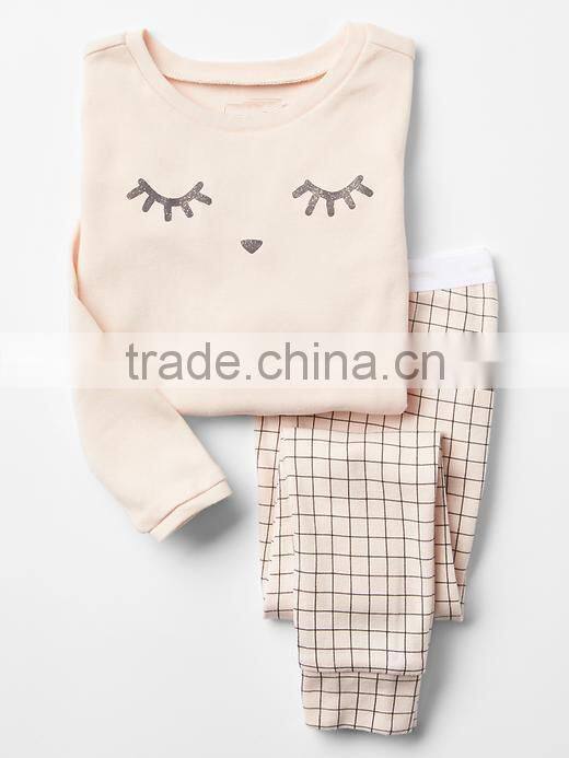 Girls pajama with checked pant