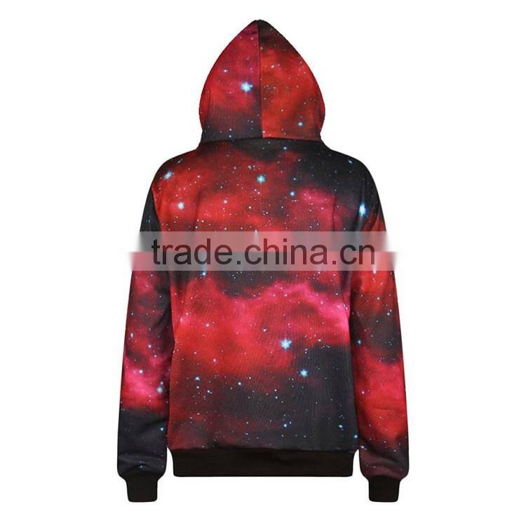 OEM Custom Wholesale Sublimation Printed 3D High Quality No Zipper Hoodie Jacket