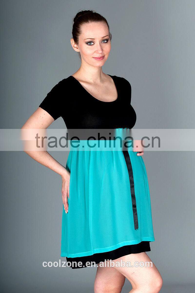 Maternity Wear Maternity Short Dress Dreamlike Chiffon Pregnancy Clothes Wholesale Maternity
