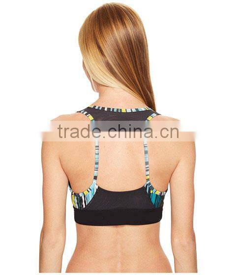 Custom High Quality Dry Fit Sports Bra Running Fitness Printed Yoga Bra Tops