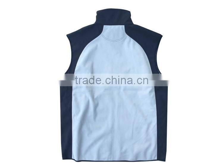 Fashion custom special knitted waterproof thin softshell vest outdoor waistcoats