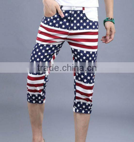 custom men short capri pants