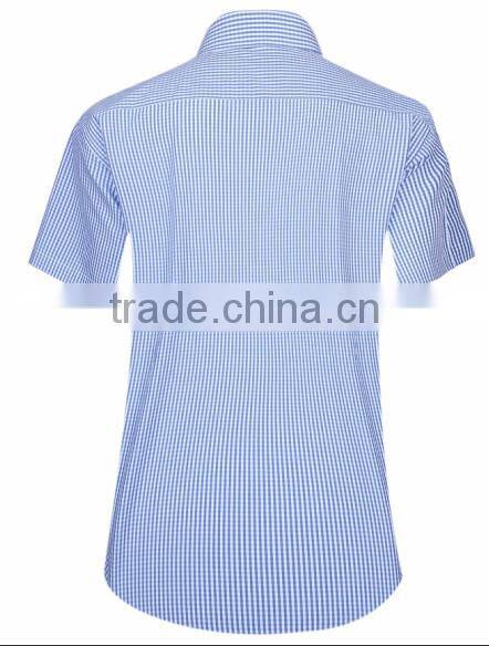 2017 Spring lastest plaid short sleeve shirt