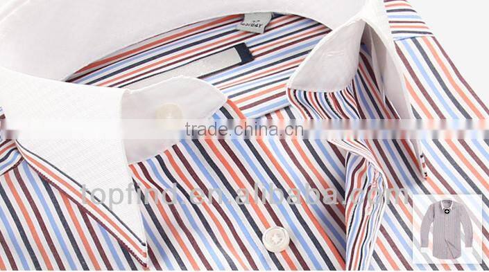 Men Long Sleeve stripe color matched latest shirt designs for men