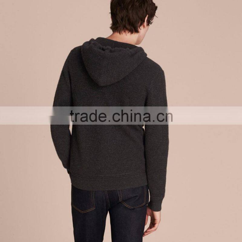 Men's Cashmere Wool Cardigan Sweater Hoodies Top