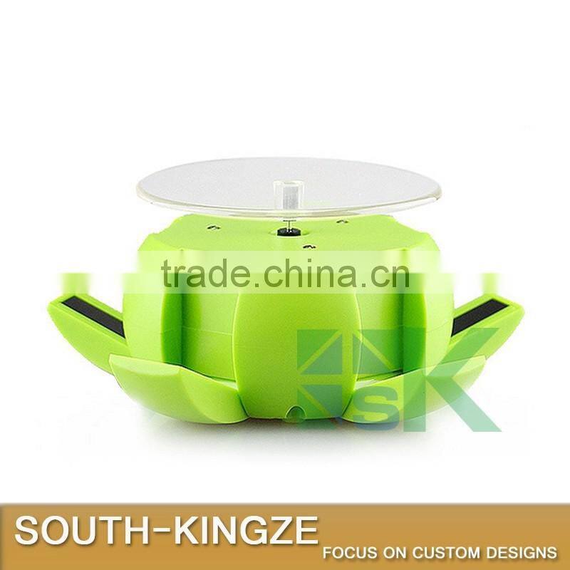 Green Color Open/Close Leg Flower Shape Solar Power Necklace Display Stand