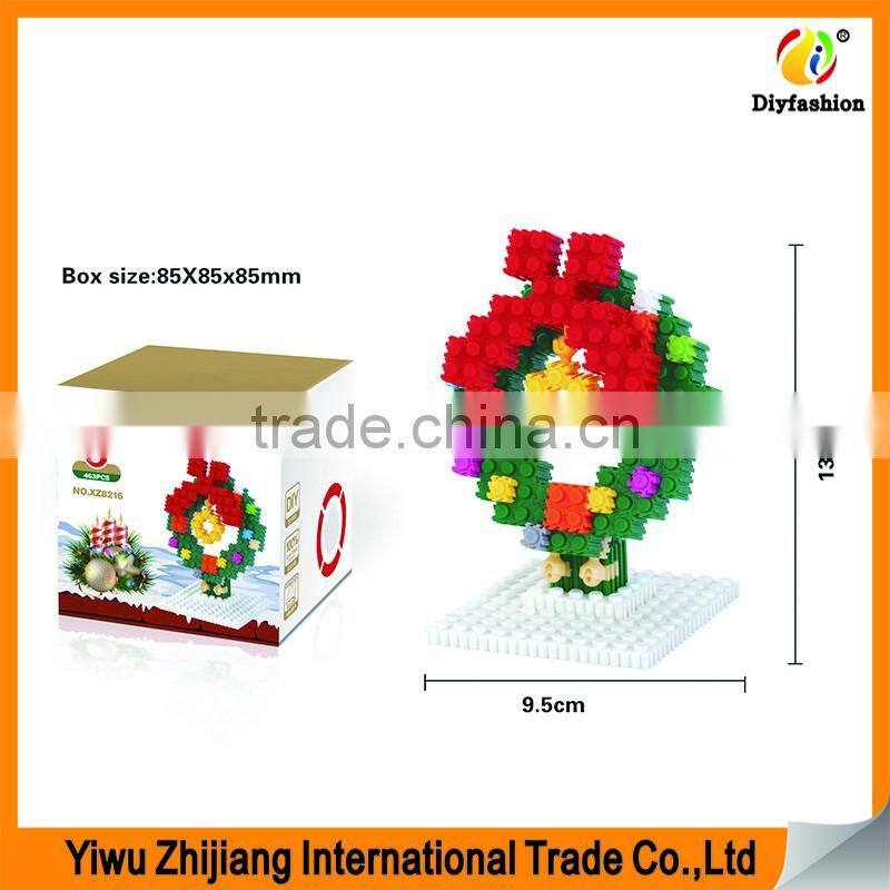 Christmas Hot Sale Santa Claus Mode 3D Mini Diamond Blocks Building Blocks Toys for Childrens