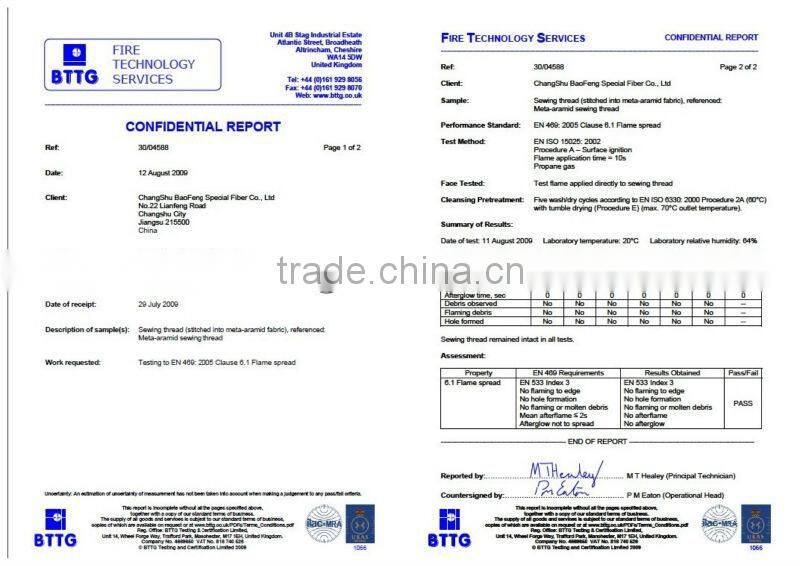 Meta-aramid Sewing Thread Ne303/Tex60