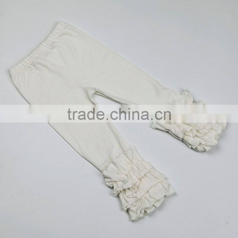 Manufactuer cheap wholesale baby girls ruffle pants outfit 2016 cute fall and winter icing pants ruffle