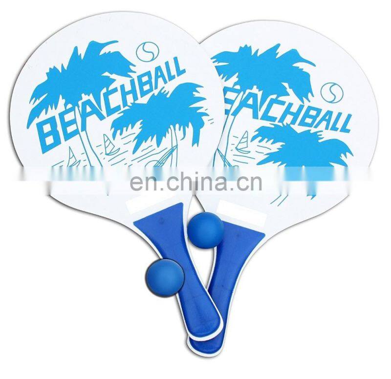 Great For Summer fun Beach Tennis Wooden Paddle Game Set Racquet and Ball Game