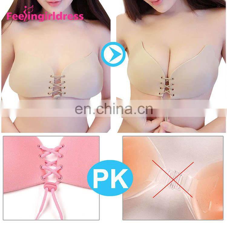Factory Price Self Adhesive Ladies Top Quality Invisible Strapless Bra