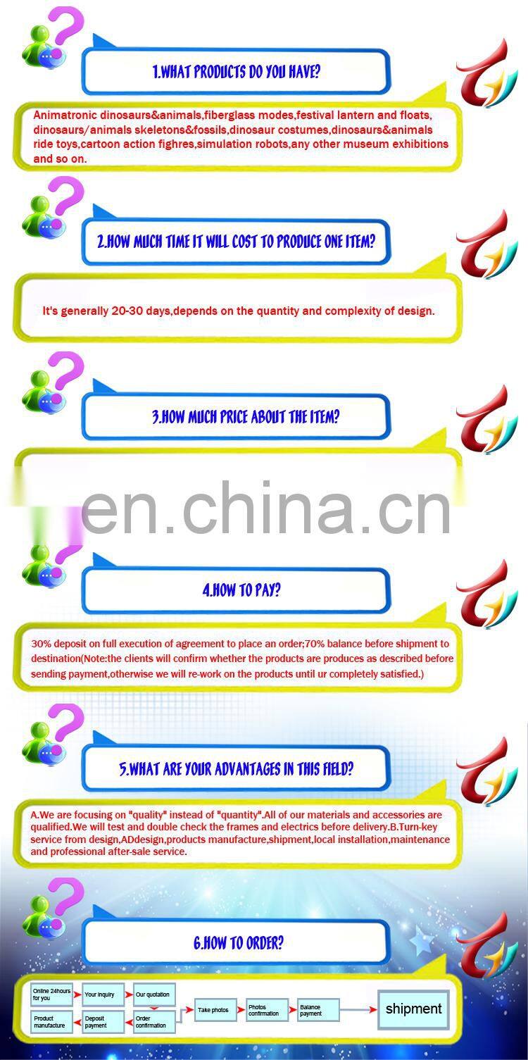 Competitive Price New Fiberglass Dinosaur Fossil Replica for Dino Park