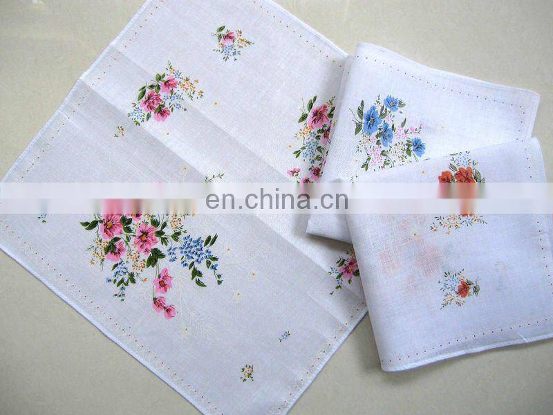 Sweet blue small flower handkerchief for lady
