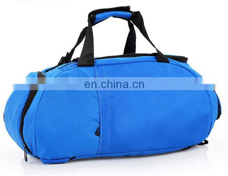 Custom shoulder bag long strap sport bag leisure gym bag turns into backpack