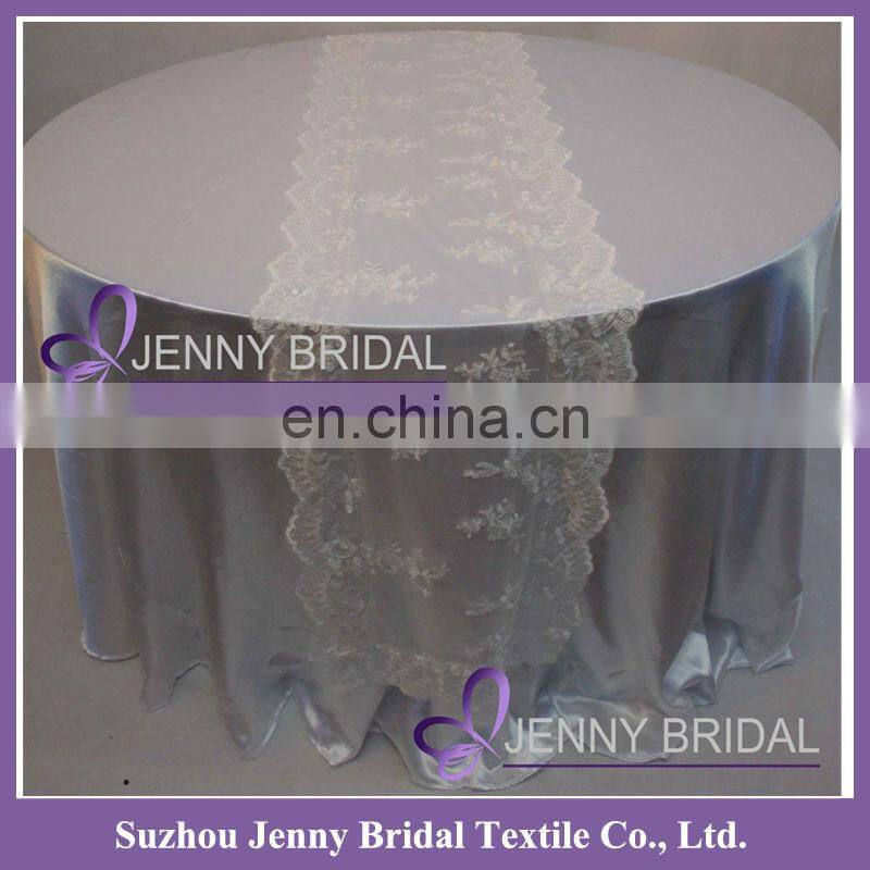 TR022A white chemical lace table overlay lace table runner for round tables