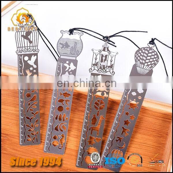 Shiny Etching Silver Handmade Bookmark With Gift Box