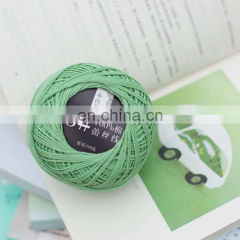 New Crochet Yarn 100% Cotton Lace Yarn #8 with 0.8MM thickness for crochet baby clothes, scarves and socks