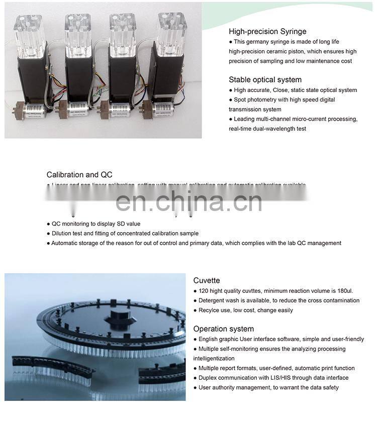Hot sale fully automatic clinical chemistry Analyzer for blood