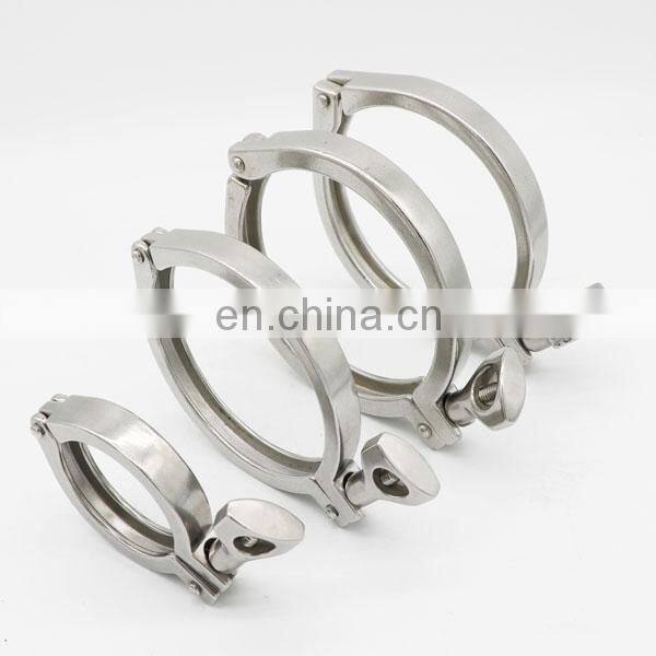 Wholesale price 1.5" SS304 heavy duty single pin clamp fitting connection stainless steel sanitary flange clamp