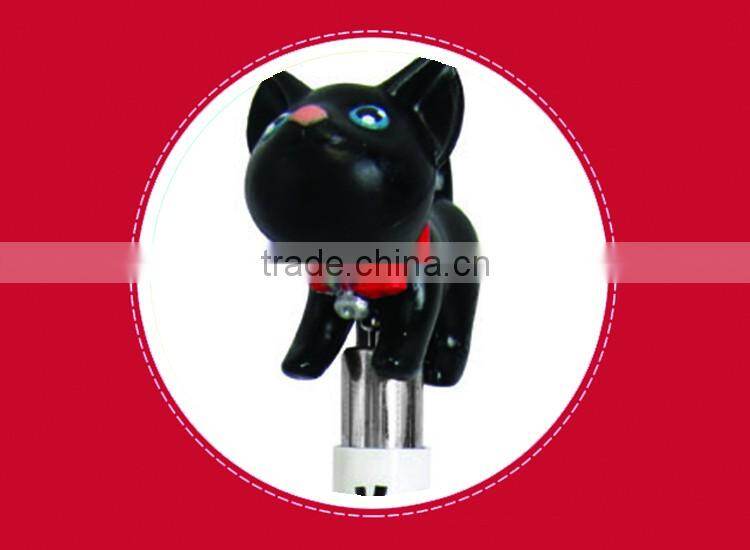 Promotional cute plastic ball point pen with animal head for school kids
