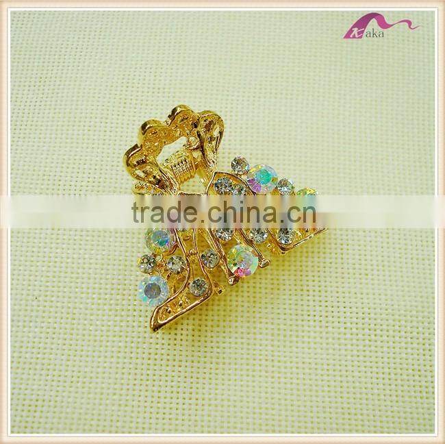 Fashion Style Mini Crystal Women Hair Bow Claws Clips