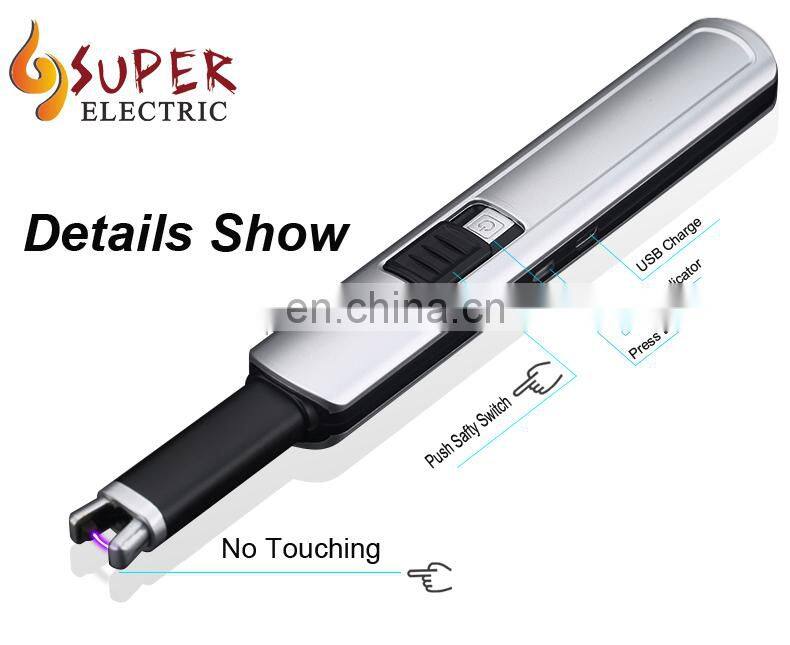 Different Design Zinc Alloy Luxury Appearance Convenient Operation Safe Switch USB Kitchen Cake BBQ Lighter