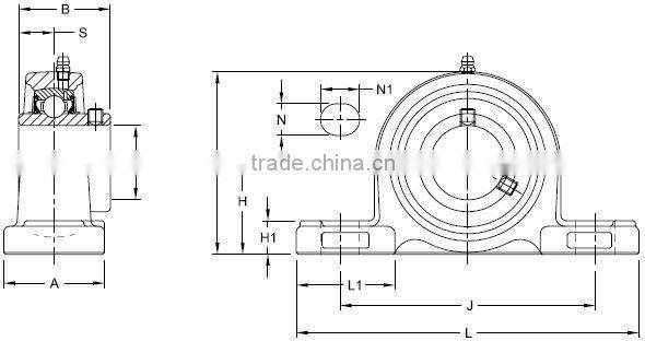 pillow block bearing Conveyor belt machine pillow block bearing UC211