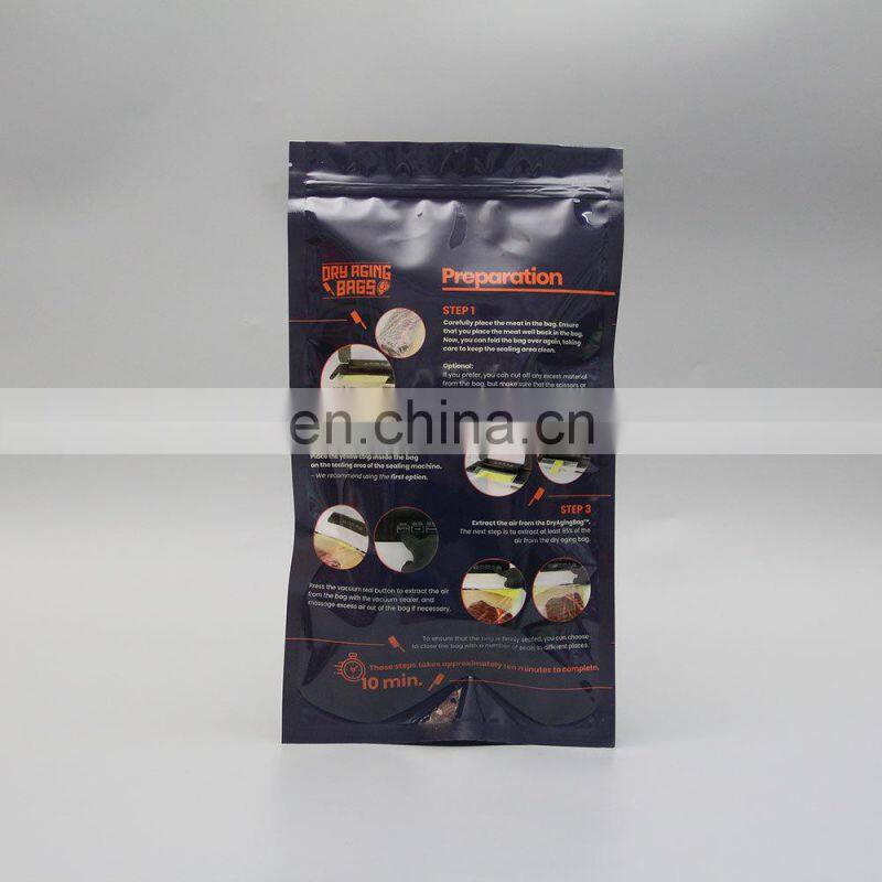 China factory high barrier vacuum retort pouch aluminum foil bag for beef meat food package