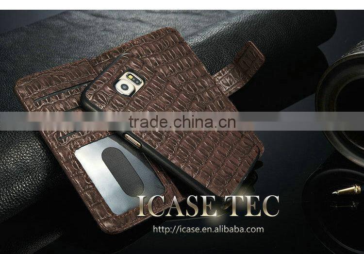 2015 New Crocodile For Samsung Galaxy S6 Case, Flip Case for samsung S6 9200 Leather Case, Most popular cell phone case