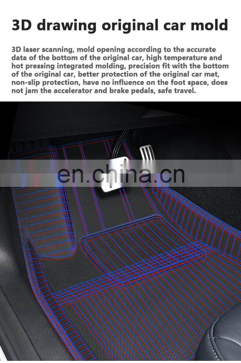 3D molded pad floor mats XPE material for tesla model 3 accessories