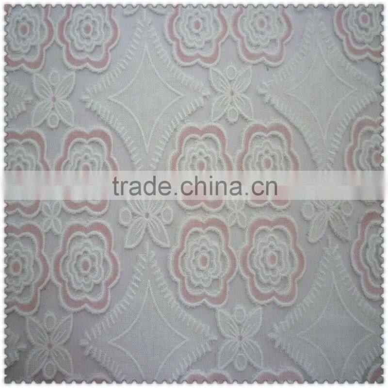 Burn out lace fabric