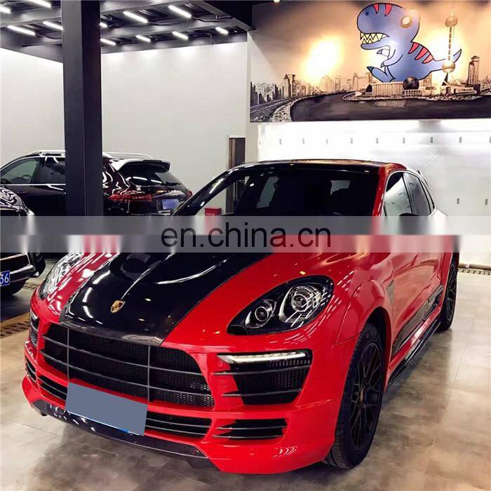 Runde Newest For Porsche Macan Upgrade Wide Body Kit Front Rear Bumper Side Skirts Fender Spoiler Door Trim Tail Box Cover