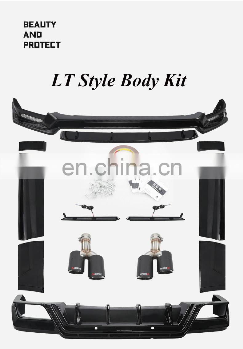 Runde Perfect Fitment Kits For 20-21 Honda Breeze LT Black Warrior Sports Body Kit Front Lip Side Skirts Rear Lip Tail Pipes
