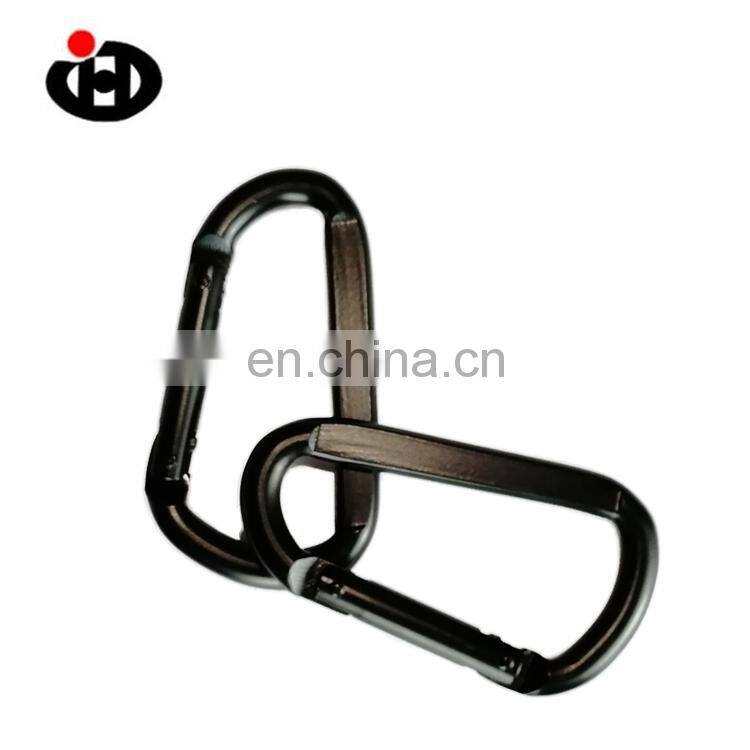 JINGHONG New Design Aluminum Alloy Black Small Mountaineering Buckle Snap Hook