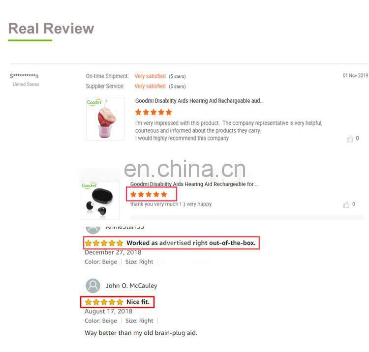 Mini hearing aid sound amplifier for ear rechargeable for the deaf